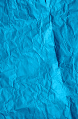 carta blu spiegazzata, sfondo verticale
