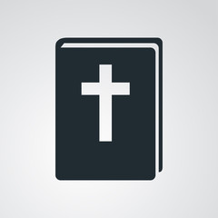 Icono plano Biblia en fondo degradado