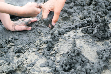 Castle of black sand