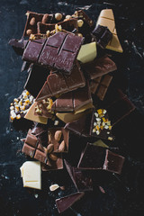 pieces of chocolate
