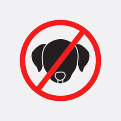 No dog allowed vector sign