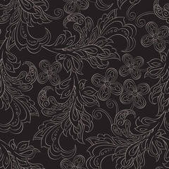 vintage floral seamless pattern. 