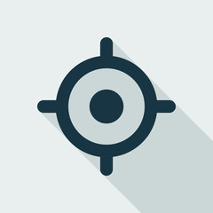 Fototapeta premium GPS Target Location Flat Icon