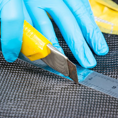 Carbon fiber Kevlar composite material background