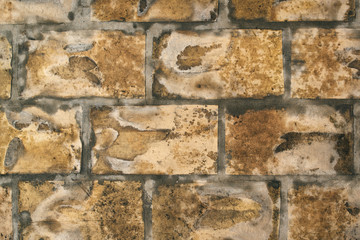 Wet brick wall surface