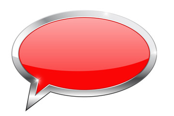 Red dialog bubble icon