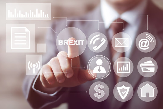 Business button Brexit network icon