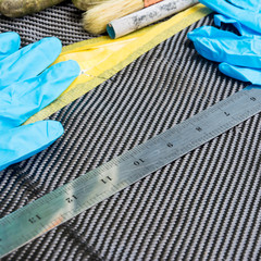 Carbon fiber Kevlar composite material background