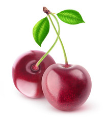 Isolated sweet cherries