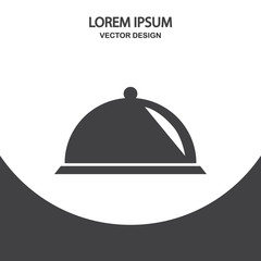 Food tray icon on the background