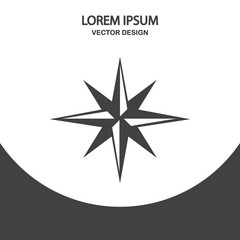 Obraz premium Wind rose sign icon on the background
