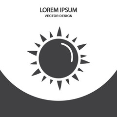 Summer icon on the background