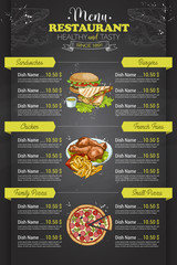 Restaurant vertical color menu - 116528406