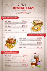 Restaurant vertical color menu - 116528415