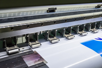 Printer ingjet device machine running motion vinyl white sheet c