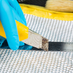 Carbon fiber Kevlar composite material background