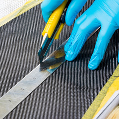 Carbon fiber Kevlar composite material background