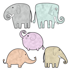 elephant pattern cartoon