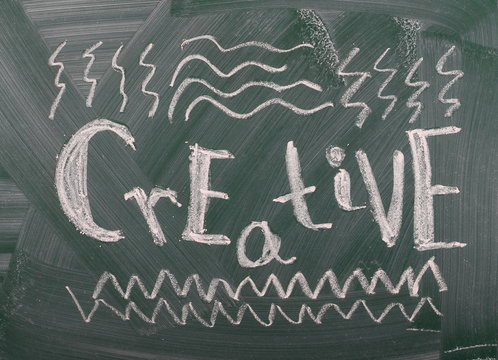 creative on chalkboard