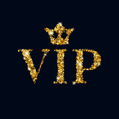 VIP abstract golden glow glitter background.