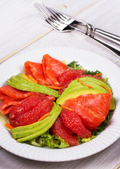 Smoked Salmon, Avocado and Grapefruit Salad
