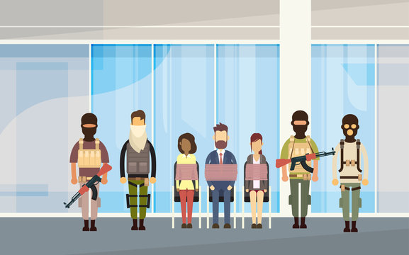 Criminals with hostages