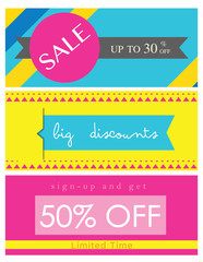 modern colorful sale banner