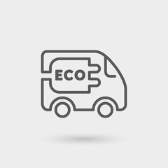 eco delivery thin line icon