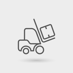 forklift thin line icon