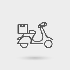 scooter thin line icon