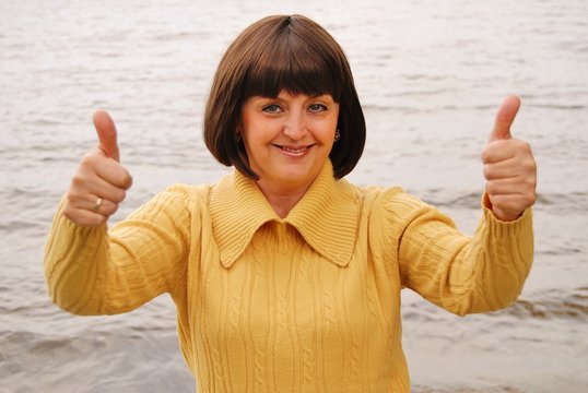woman near lake