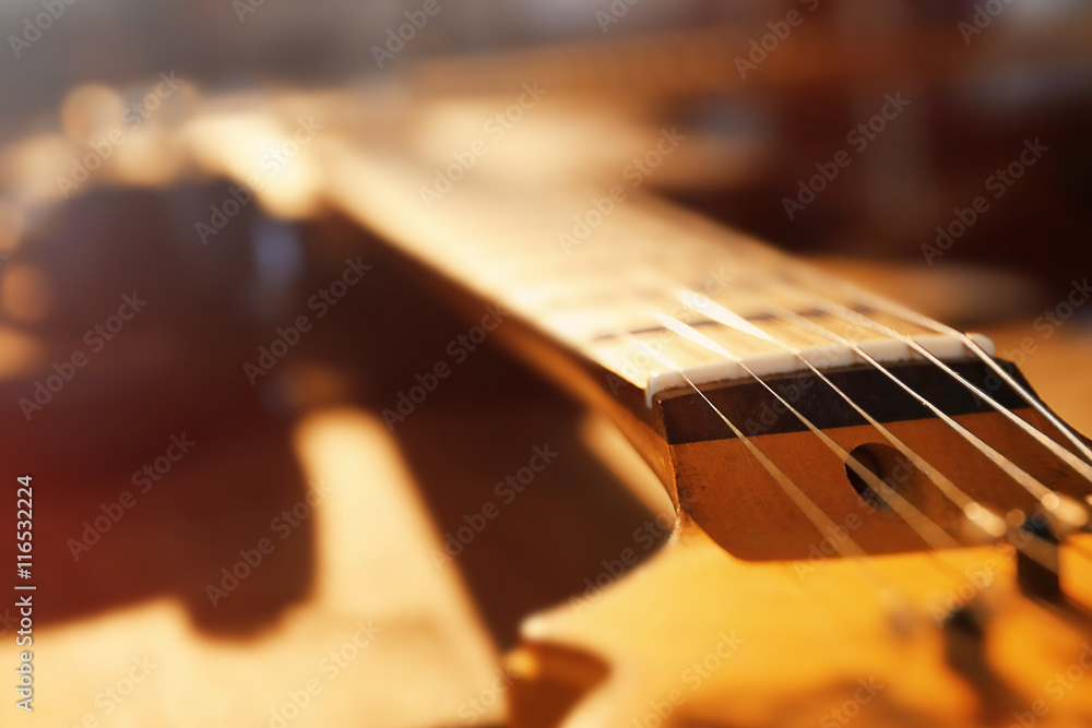 Wall mural electric guitar closeup