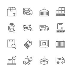 thin line iconset logistics 2
