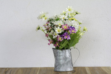 Vase of flowers on the wall