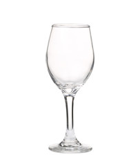 Empty red wine glass isolated on the white background