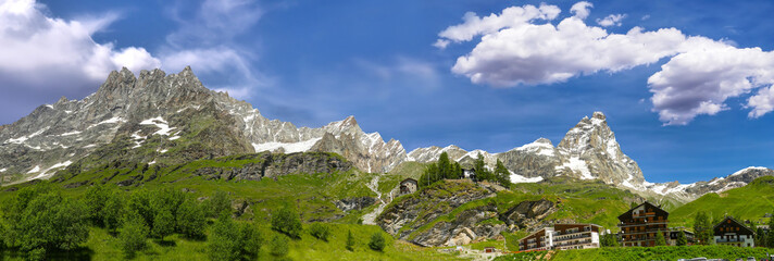 Matterhorn in den Walliser Alpen, Monte Cervino, Italien