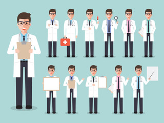 Doctor, medical and hospital staff characters.