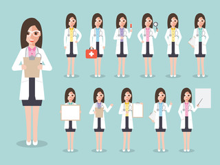 Fototapeta premium Doctor, medical and hospital staff characters.