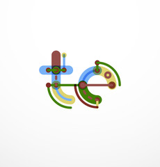 Obraz premium Linear letter concept