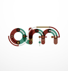 Fototapeta premium Linear letter concept