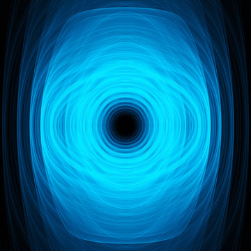 Endless tunnel. Black hole. 3D Julian surreal illustration. Sacred geometry. Mysterious psychedelic relaxation pattern. Fractal abstract texture. Digital artwork graphic design astrology alchemy magic