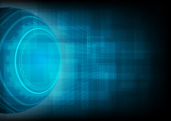 Ball  Technology background,blue abstract