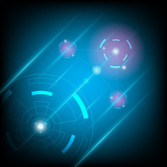 abstract futuristic technology  background vector illustration
