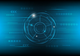 Circle and element abstract futuristic technology  background vector illustration