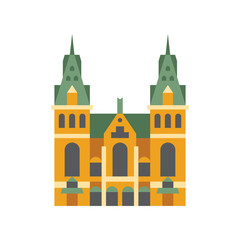 Holandaise City Hall Building Simplified Icon