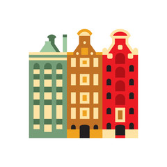Obraz premium Holandaise Living Buildings Simplified Icon