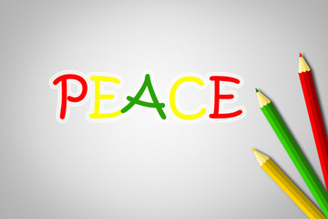 Peace text on background
