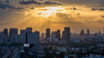 Fototapeta premium Bangkok City At Sunset