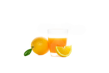 Orange on white background