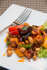 Thai Stir Fry spices Tofu with Cashew Nuts